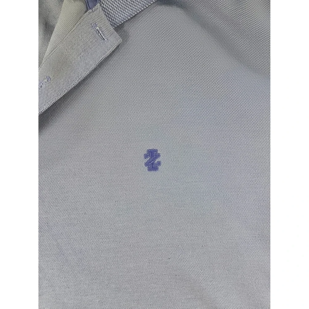 IZOD Performance Mens Short Sleeve Pique Polo Shirt Light Blue Large - Picture 3 of 6